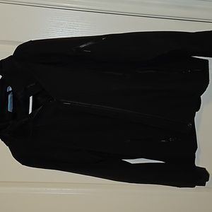 Womens faux fur lined jacket with hood.